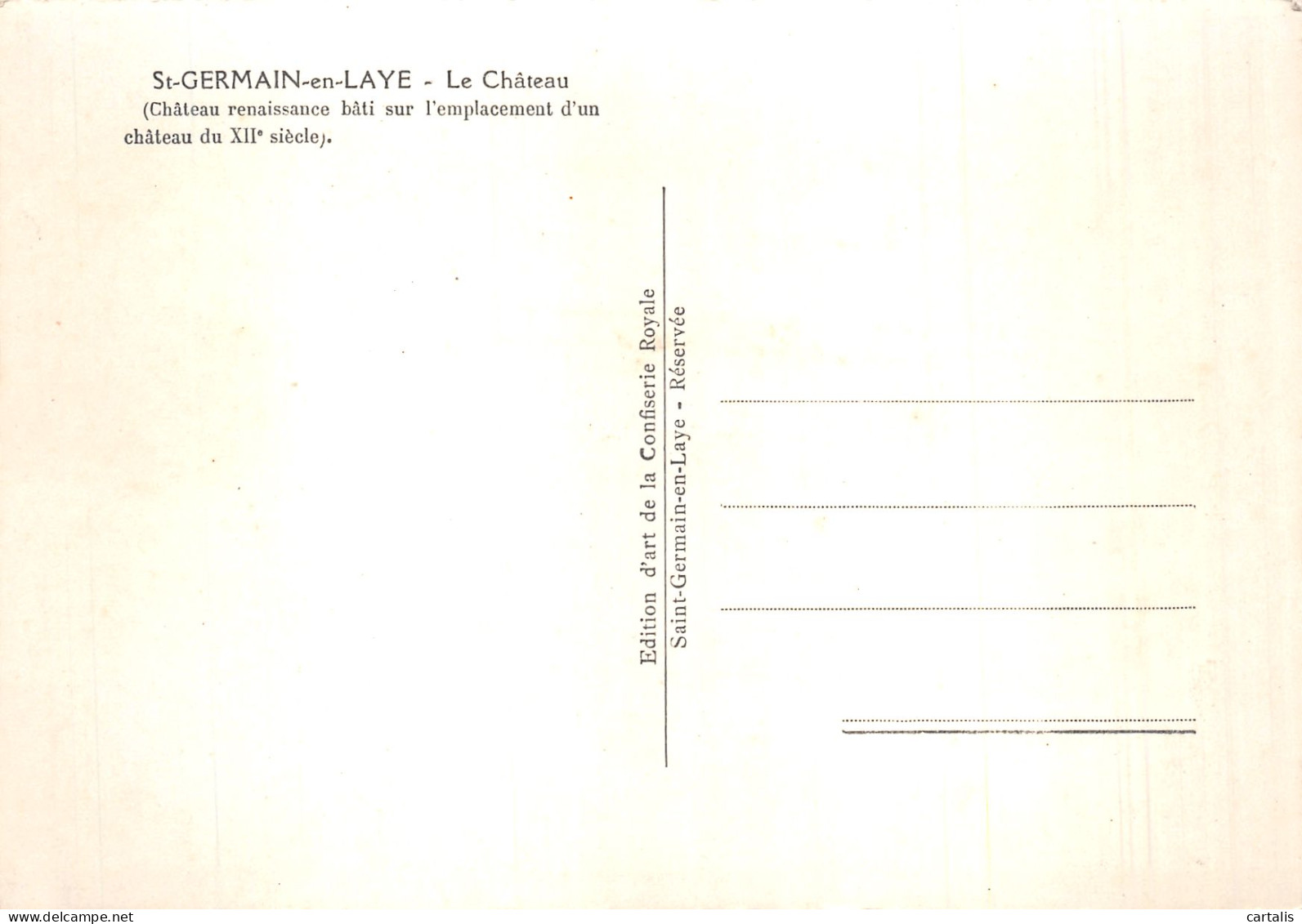 78-SAINT GERMAIN EN LAYE LE CHATEAU-N° 4441-A/0365 - St. Germain En Laye