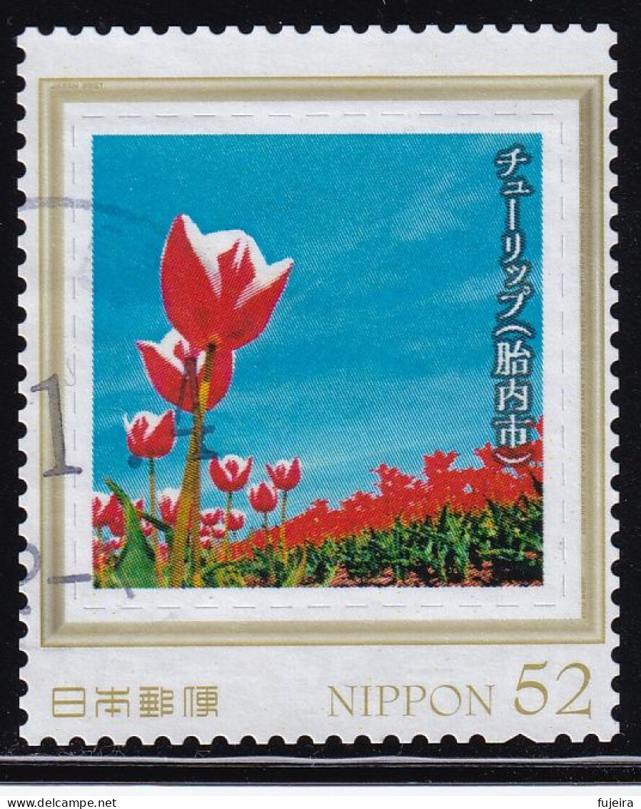 Japan Personalized Stamp, Tulip (jpv9608) Used - Oblitérés