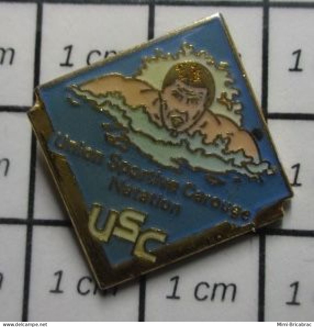 3417 Pin's Pins / Beau Et Rare / SPORTS / CLUB NATATION CAROUGEUSC UNION SPORTIVE - Natation