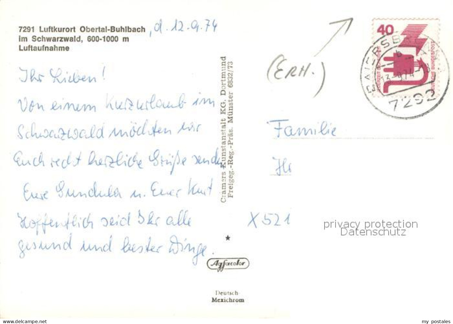 73678572 Buhlbach Obertal Luftkurort Im Schwarzwald Fliegeraufnahme Buhlbach Obe - Baiersbronn