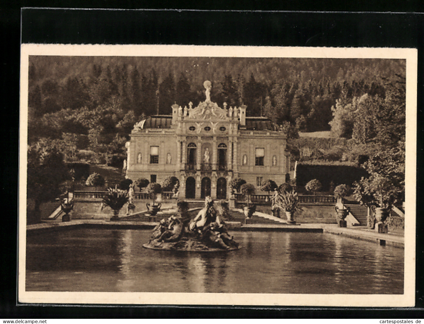 AK Das Schöne Deutschland, Schloss Linderhof, Ganzsache WHW Winterhilfswerk  - Postkarten