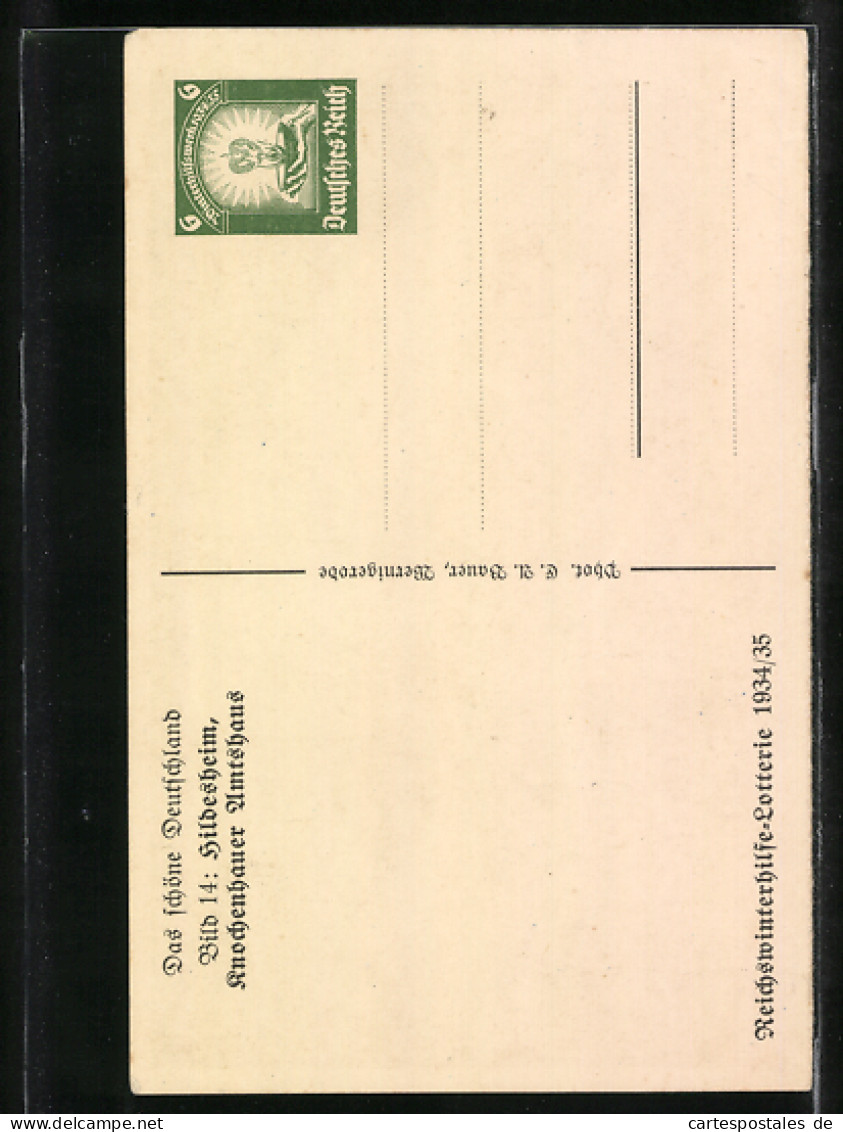 AK Hildesheim, Knochenhauer Amtshaus, Ganzsache WHW Winterhilfswerk  - Briefkaarten