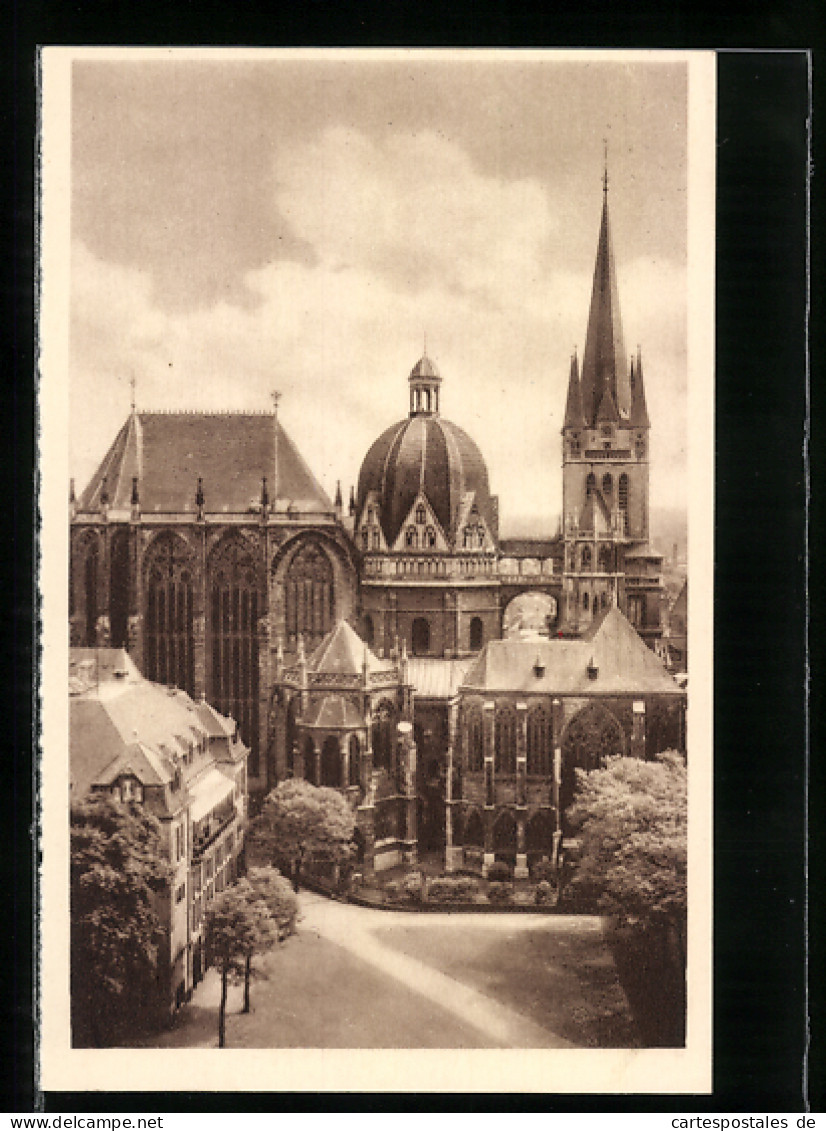 AK Das Schöne Deutschland, Bild 130: Aachen, Münster, Reichswinterhilfe-Lotterie 1934 /35, Ganzsache WHW Winterhilfs  - Postkarten