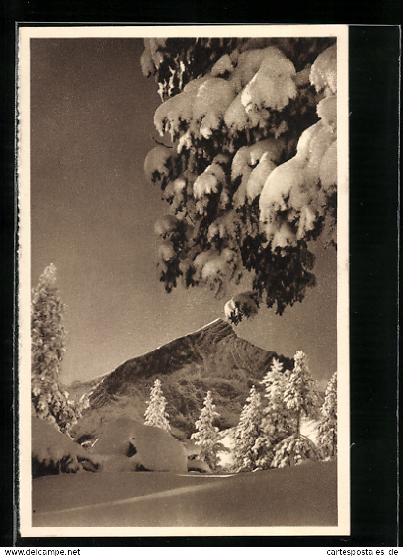 AK Garmisch, Alpspitze, Ganzsache WHW Winterhilfswerk  - Briefkaarten