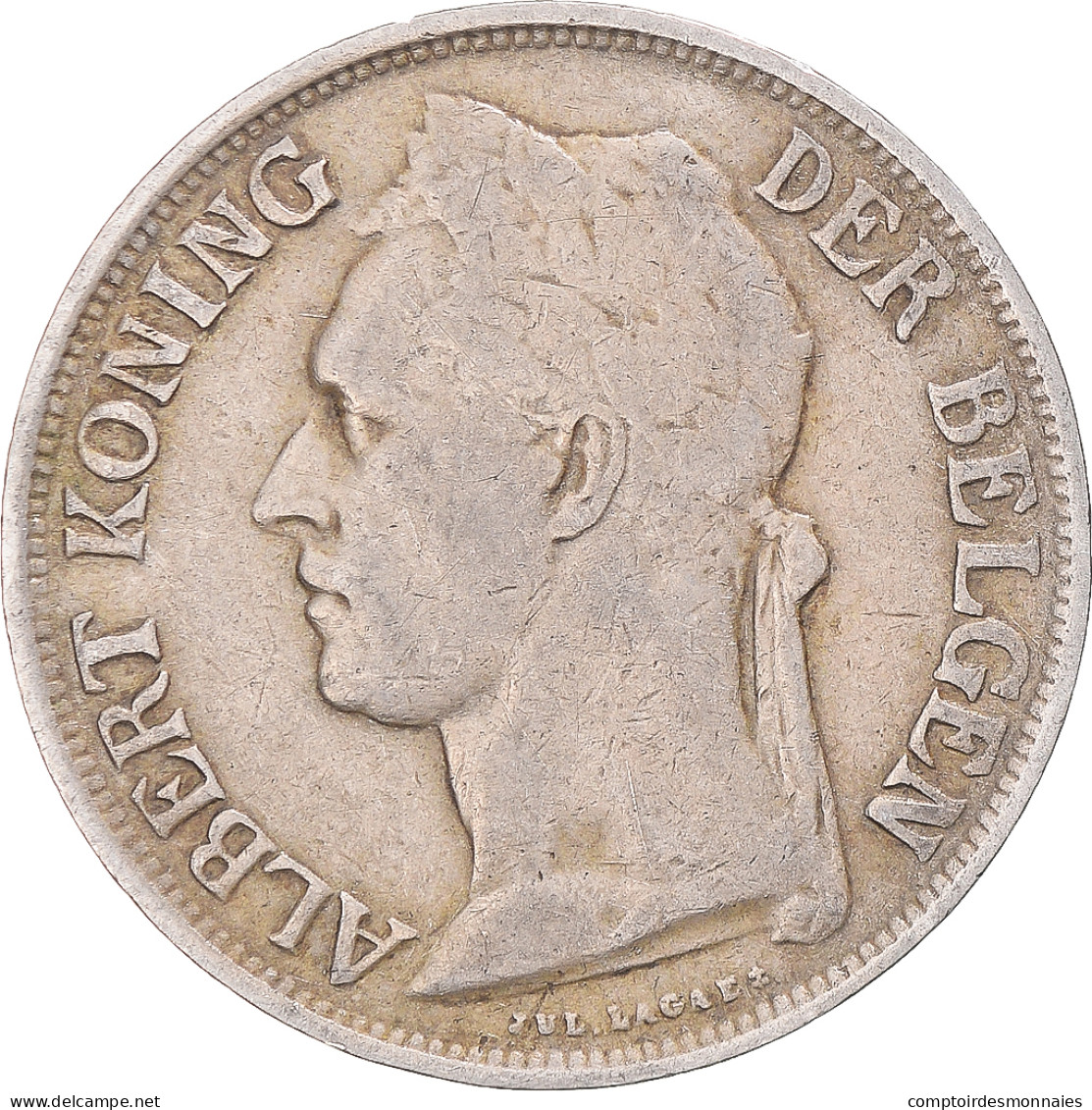 Monnaie, Congo Belge, Albert I, Franc, 1928, TTB, Cupro-nickel, KM:21 - 1910-1934: Albert I