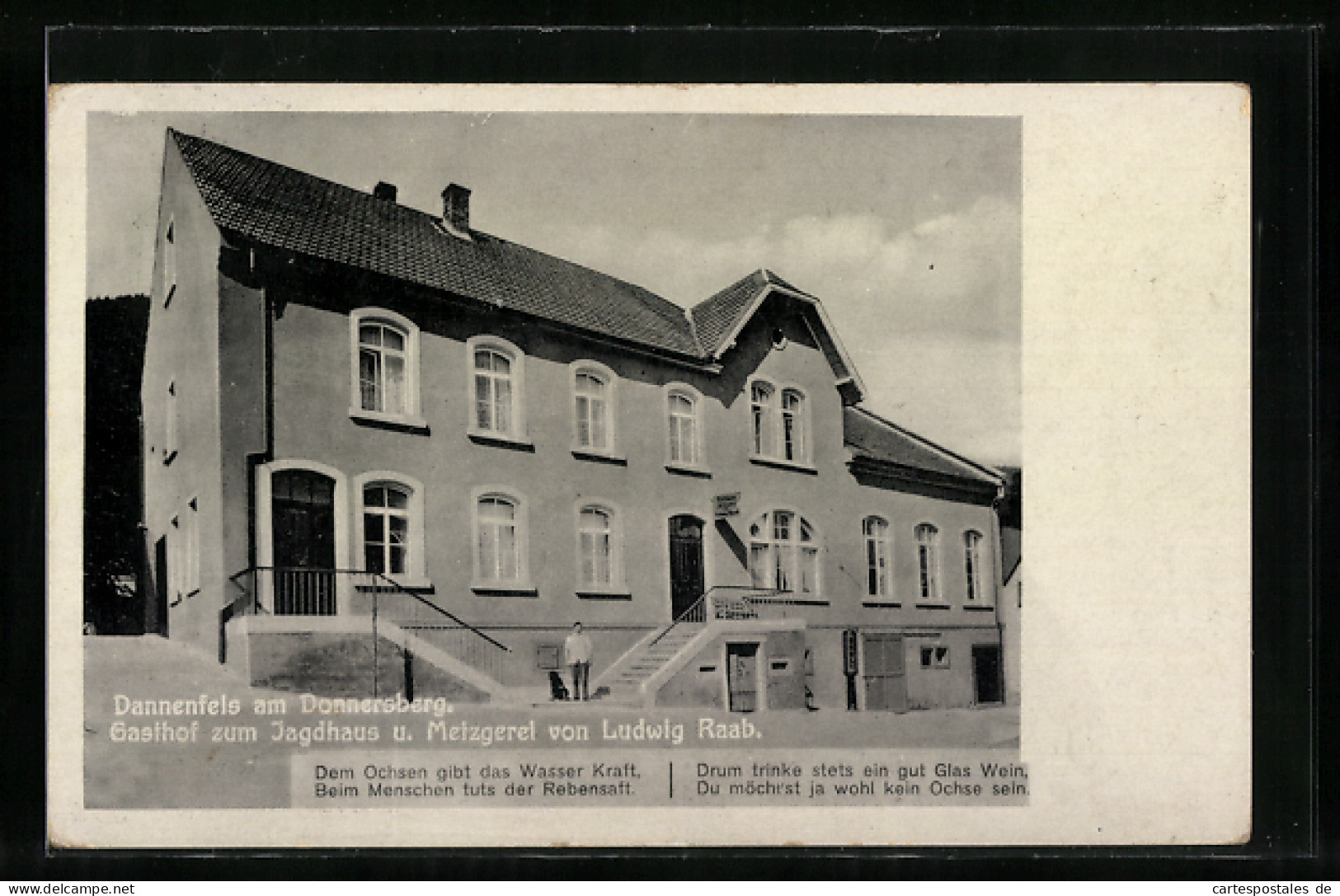 AK Dannenfels, Gasthof Zum Jagdhaus U. Metzgerei V. L. Raab  - Chasse