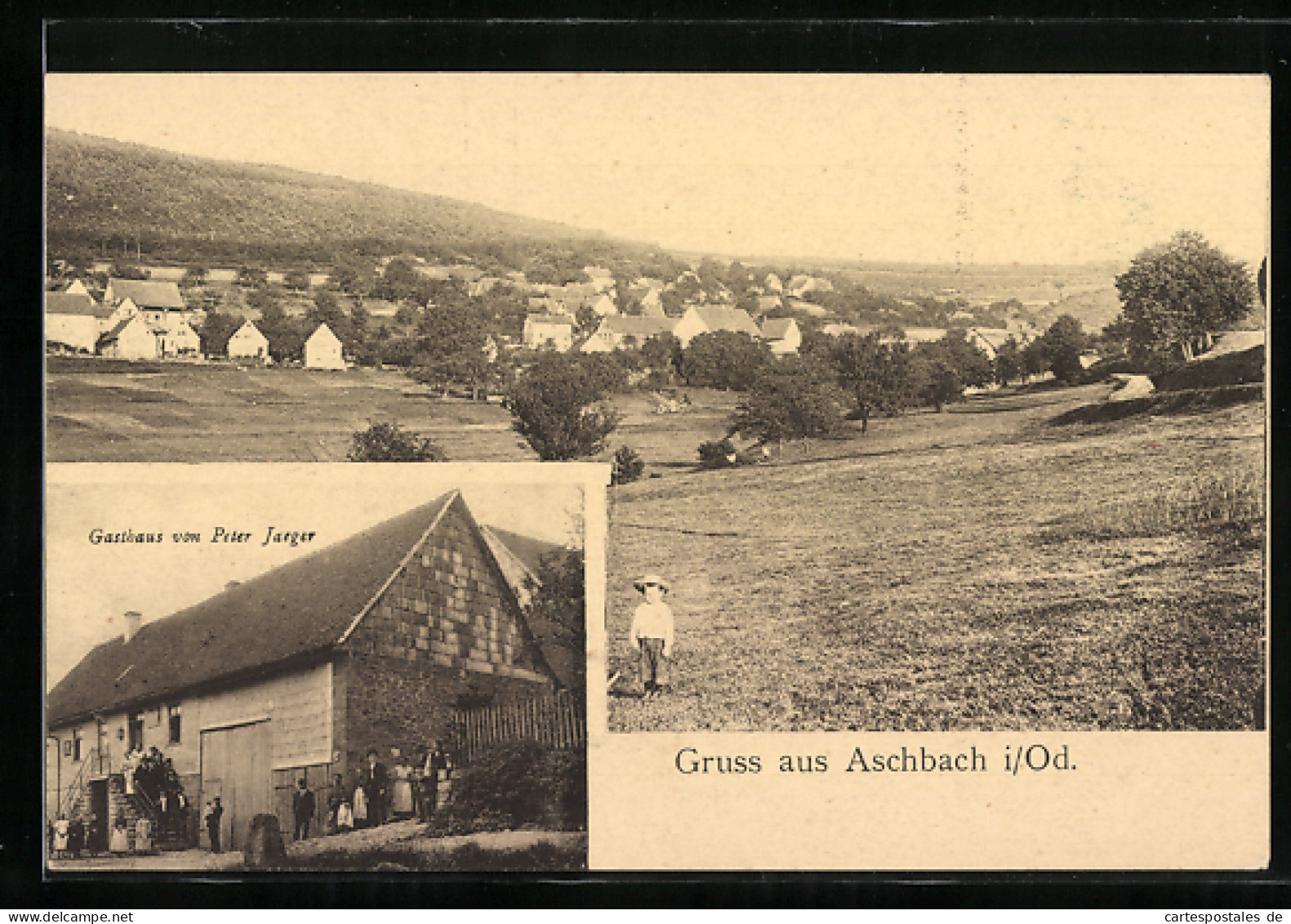 AK Aschbach / Odenwald, Gasthaus Von Peter Jaeger, Gesamtansicht Des Ortes  - Odenwald