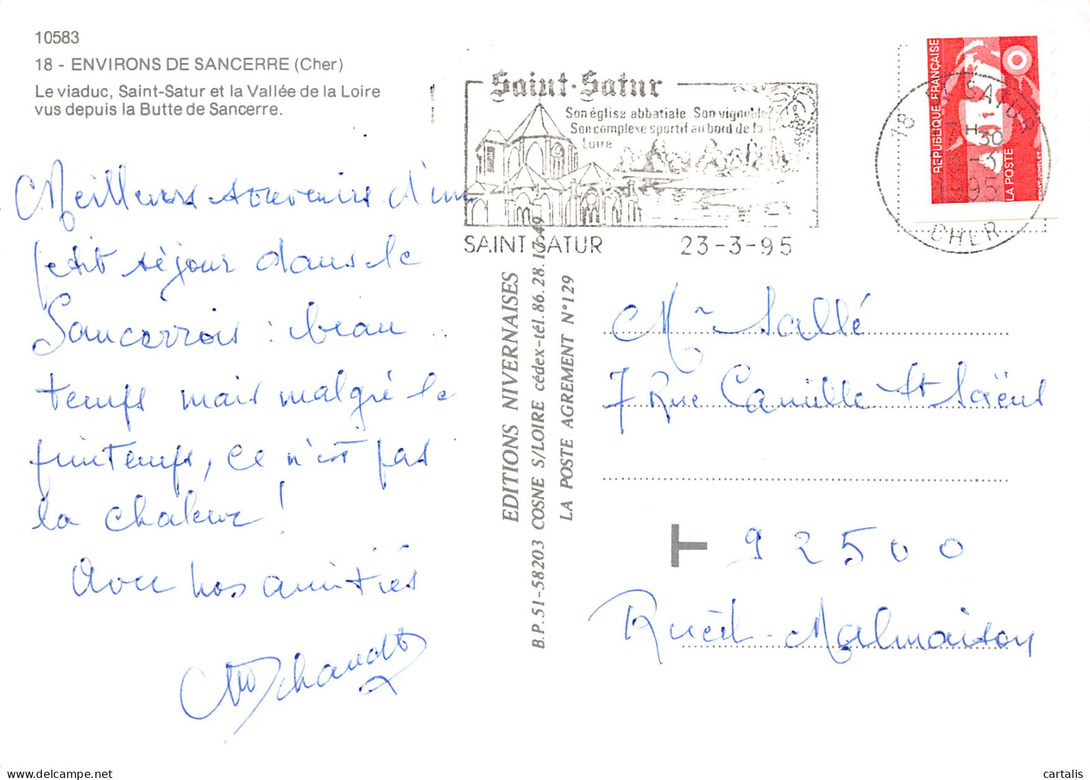 18-SAINT SATUR ENVIRONS DE SANCERRE-N° 4441-D/0349 - Saint-Satur