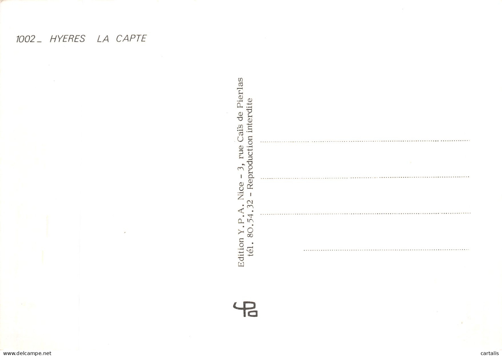 83-HYERES LA CAPTE-N° 4441-D/0309 - Hyeres