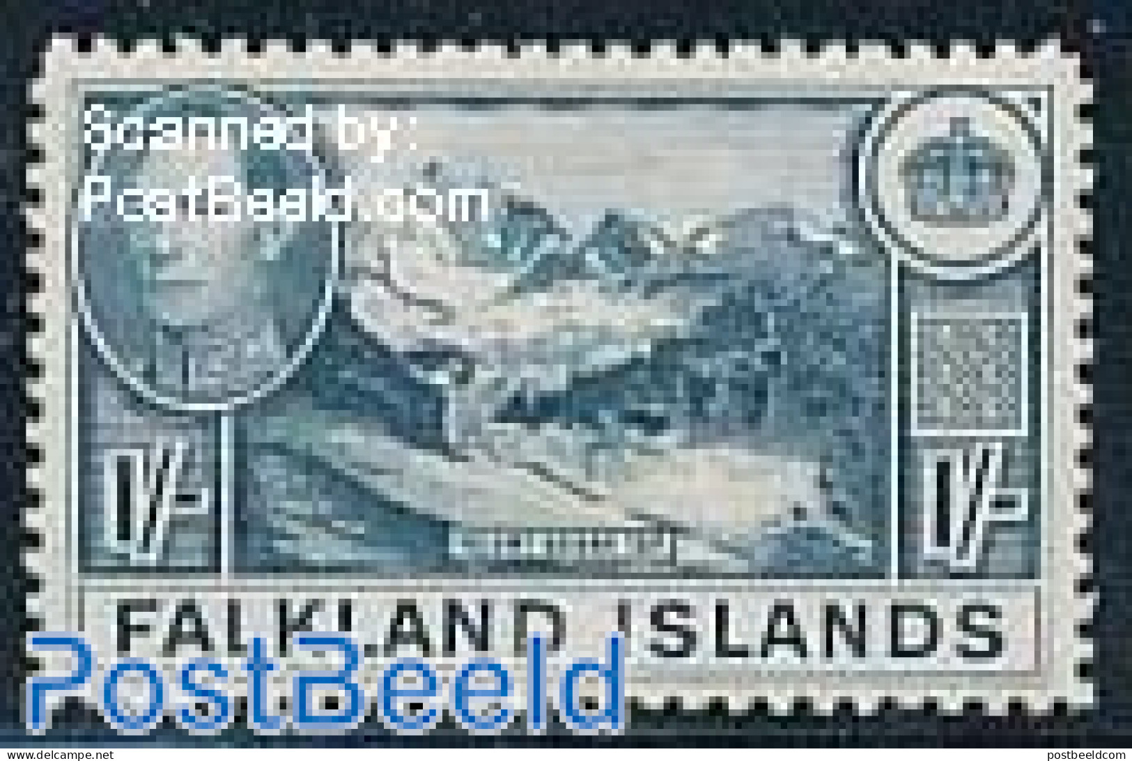 Falkland Islands 1938 1Sh, Mount Sugar Top, Stamp Out Of Set, Mint NH, Sport - Mountains & Mountain Climbing - Bergsteigen