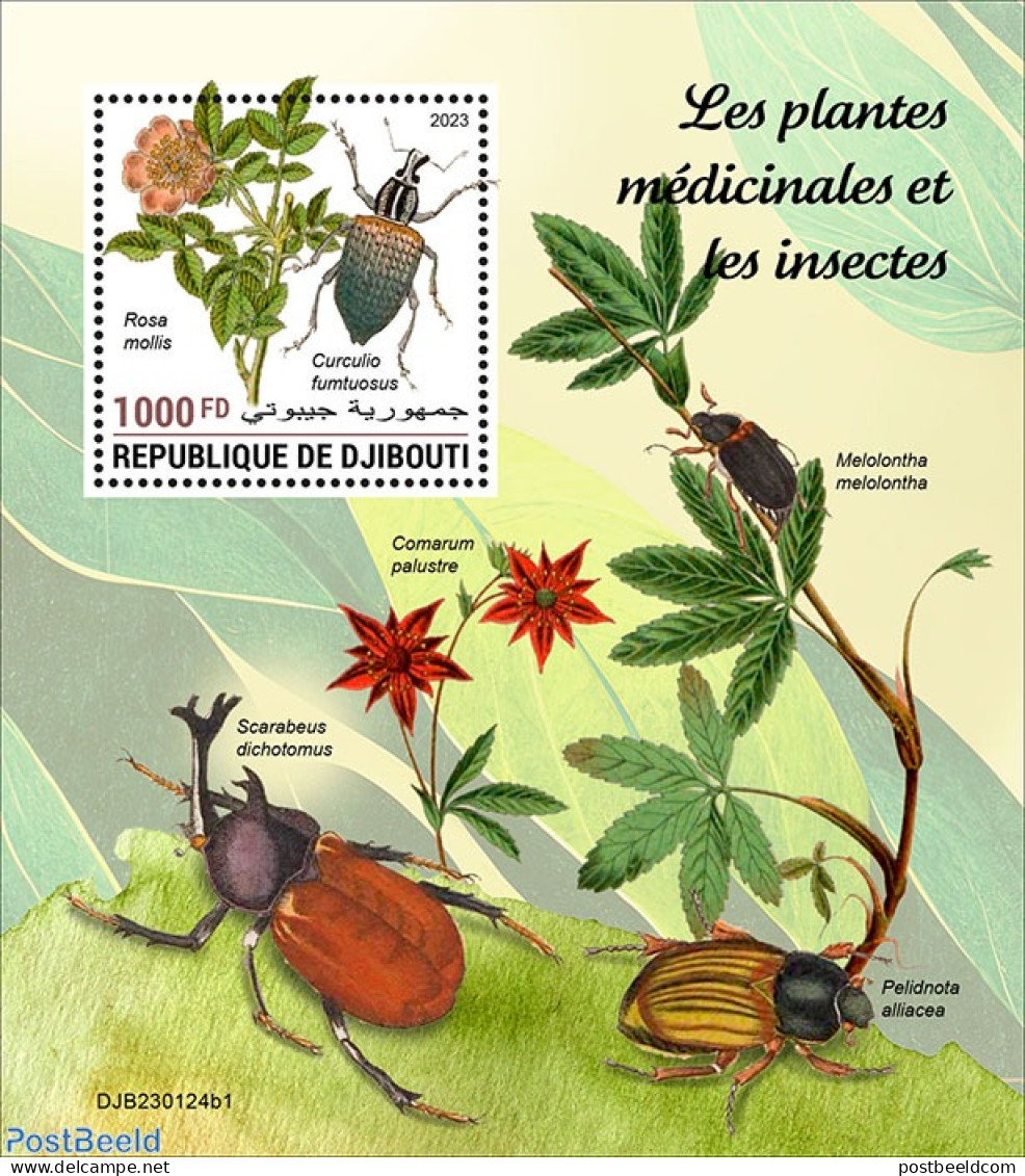 Djibouti 2023 Medical Plants And Insects, Mint NH, Nature - Flowers & Plants - Insects - Dschibuti (1977-...)