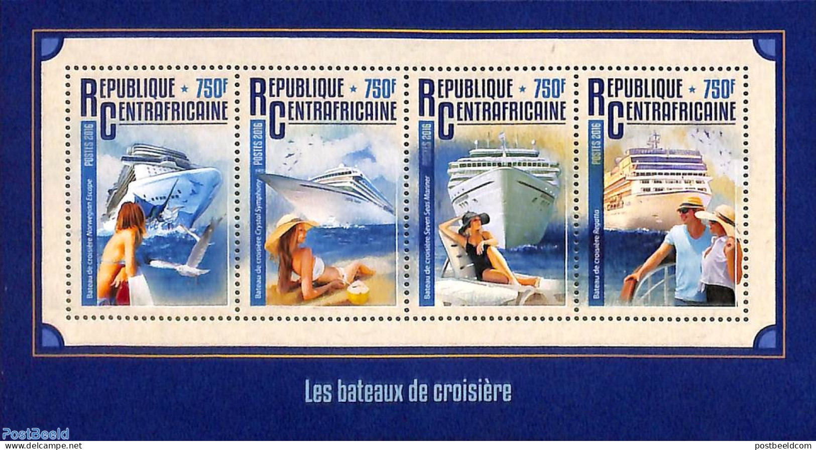 Central Africa 2016 Cruise Ships 4v M/s, Mint NH, Transport - Ships And Boats - Schiffe