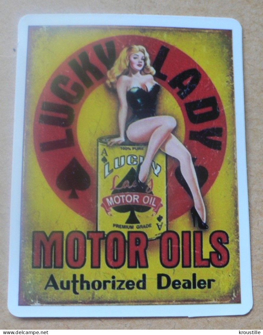 THEME PIN-UP / SEXY : AUTOCOLLANT LUCKY LADY - MOTOR OILS - Aufkleber