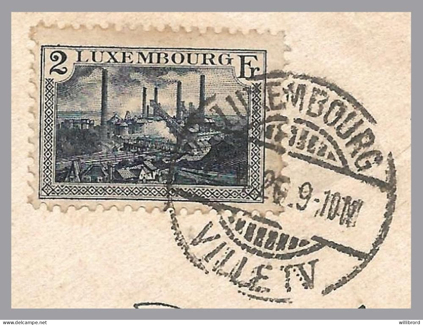 LUXEMBOURG - 1932 Blue 2F Esch Foundries SOLE USE - Registered To GENEVA SWITZERLAND - Scarce 2F UPU Registry Rate! - Briefe U. Dokumente