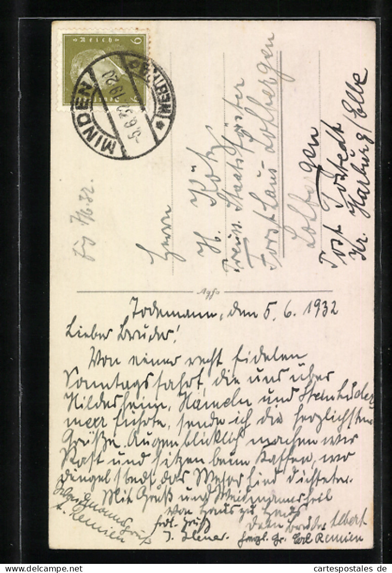 AK Todenmann B. Rinteln, Einweihung Des Dingelstedt-Denkmals Vor Dem Gasthaus Reese Am 17. Mai 1931  - Rinteln