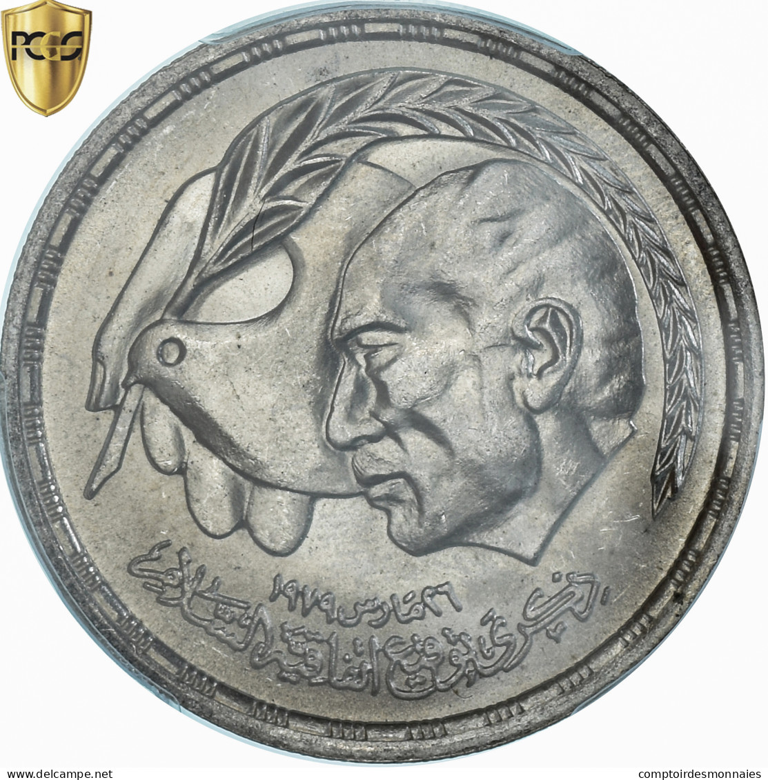 Monnaie, Égypte, Egyptian-Israeli Peace Treaty, Pound, AH 1400/1980, Cairo - Egypt