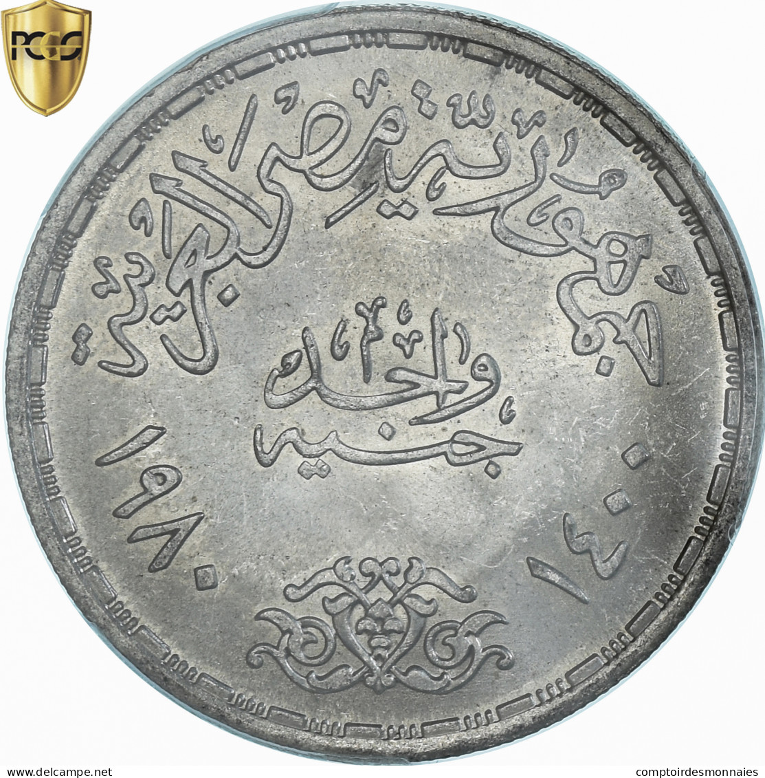 Monnaie, Égypte, Egyptian-Israeli Peace Treaty, Pound, AH 1400/1980, Cairo - Egipto