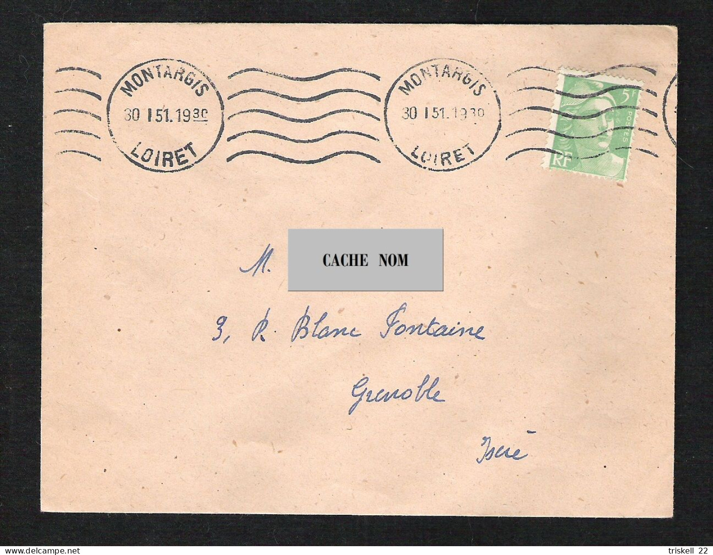 Env. Avec Timbre N° 809  Oblitération De Montargis Du 30-01-1951 - 1921-1960: Modern Period