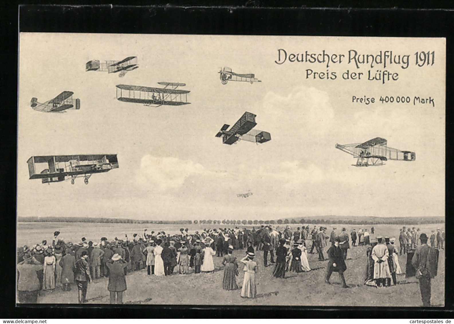 AK Deutscher Rundflug 1911, Preis Der Lüfte, Flugzeuge  - Sonstige & Ohne Zuordnung
