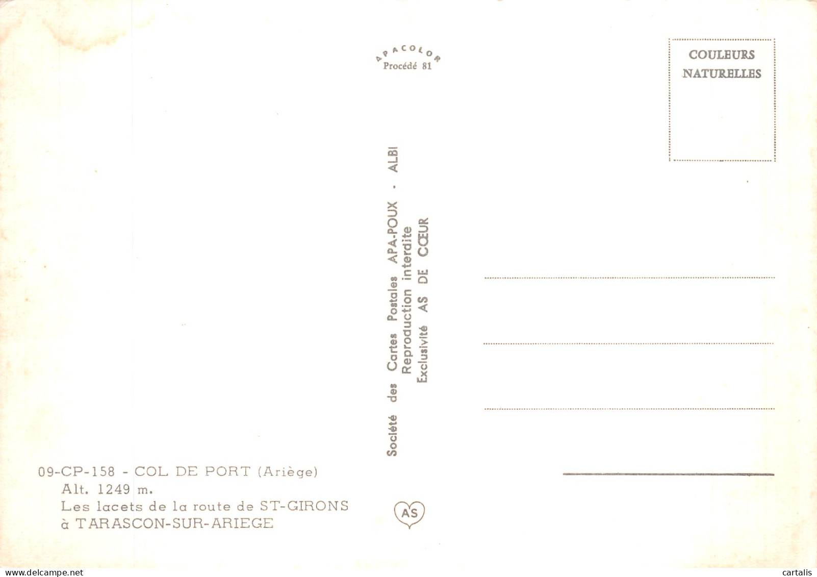 09-LE COL DE PORT-N° 4442-B/0095 - Sonstige & Ohne Zuordnung