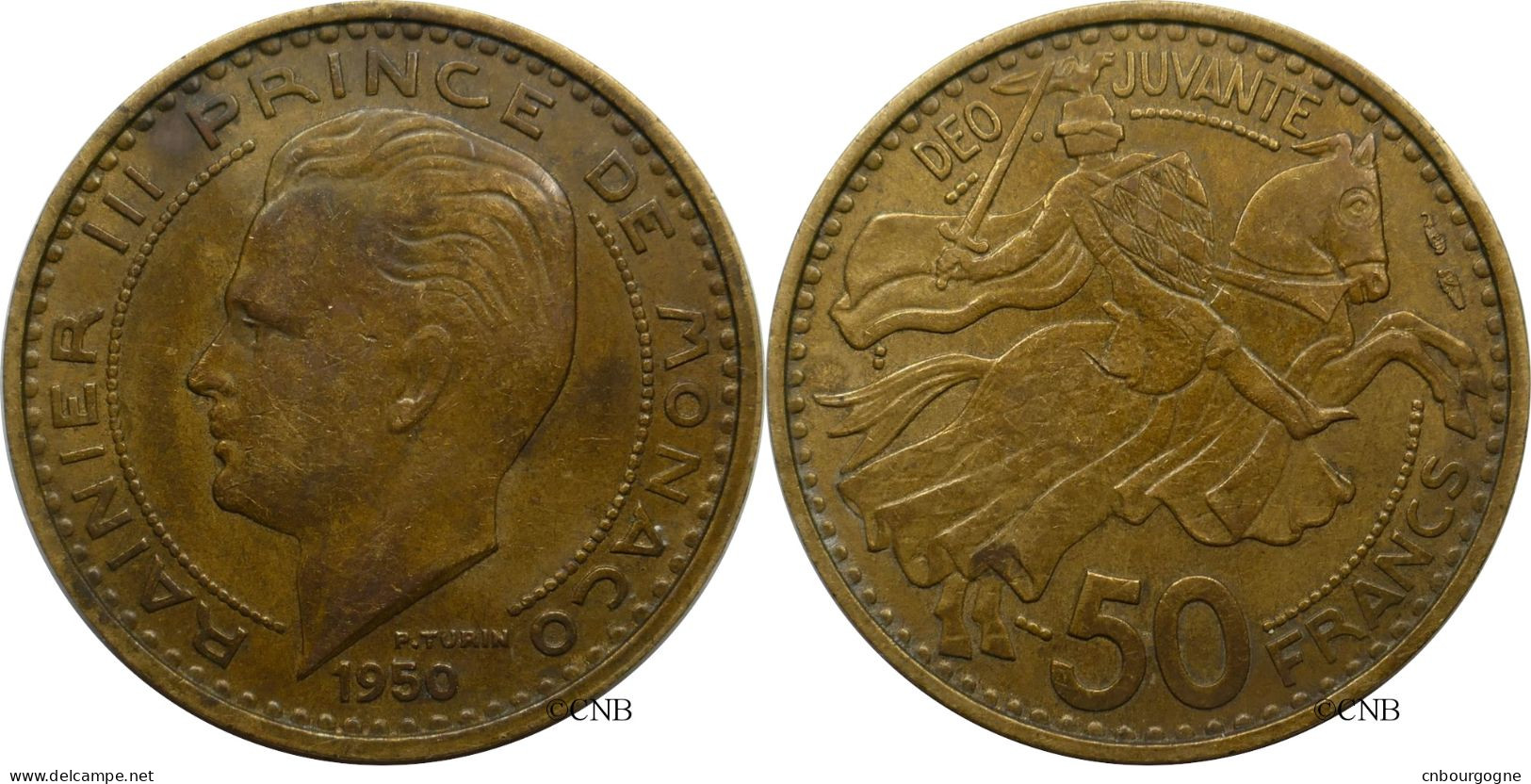 Monaco - Principauté - Rainier III - 50 Francs 1950 - TTB/XF45 - Mon6146 - 1949-1956 Old Francs