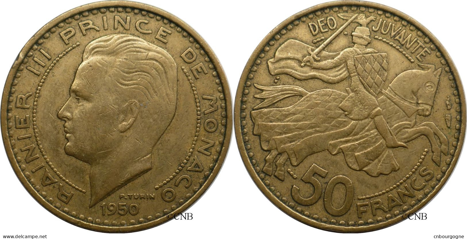 Monaco - Principauté - Rainier III - 50 Francs 1950 - TTB/XF45 - Mon6582 - 1949-1956 Anciens Francs