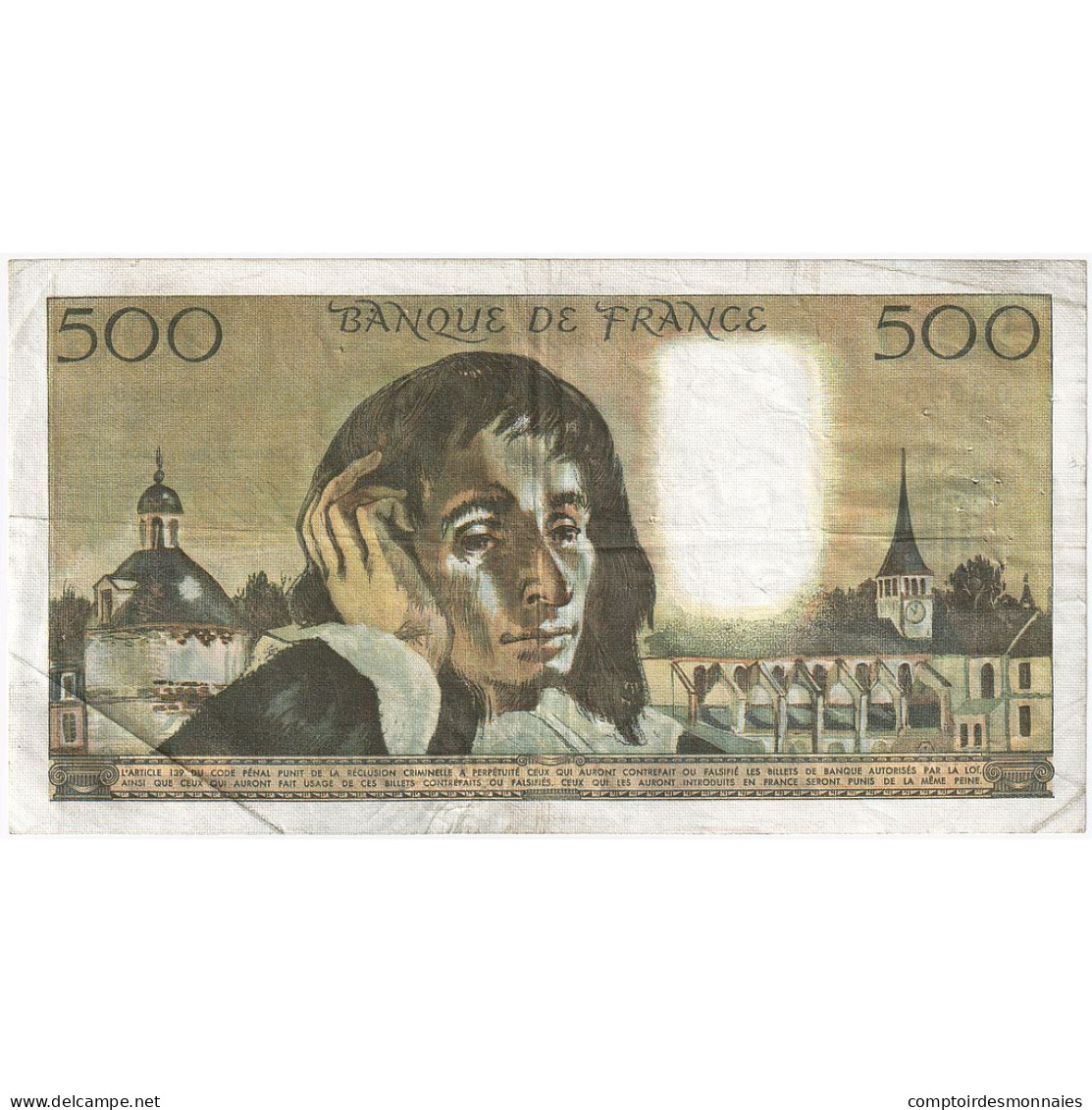 France, 500 Francs, Pascal, 1972, D.29, TTB, Fayette:71.8, KM:156b - 500 F 1968-1993 ''Pascal''
