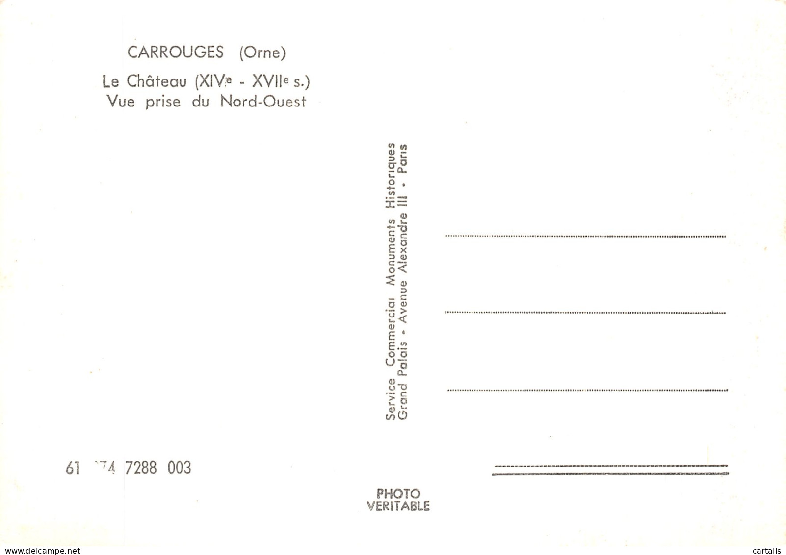 61-CARROUGES LE CHATEAU-N° 4442-D/0109 - Carrouges