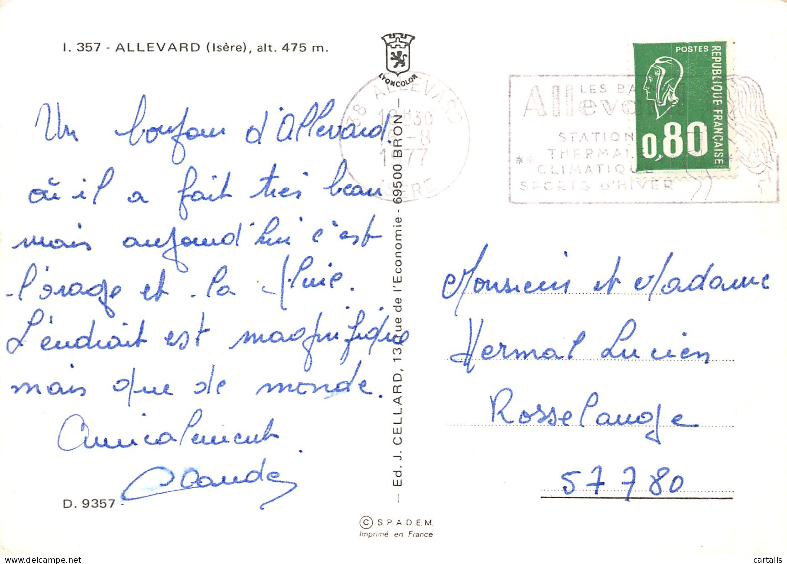 38-ALLEVARD-N° 4442-C/0399 - Allevard