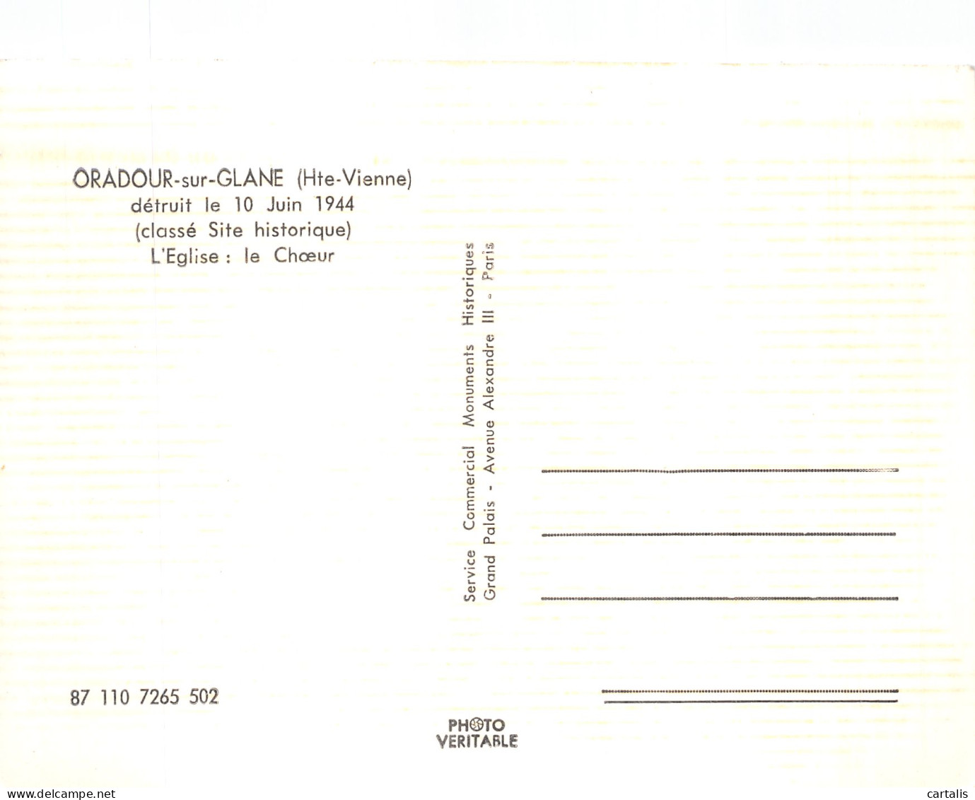 87-ORADOUR SUR GLANE-N° 4443-D/0065 - Oradour Sur Glane