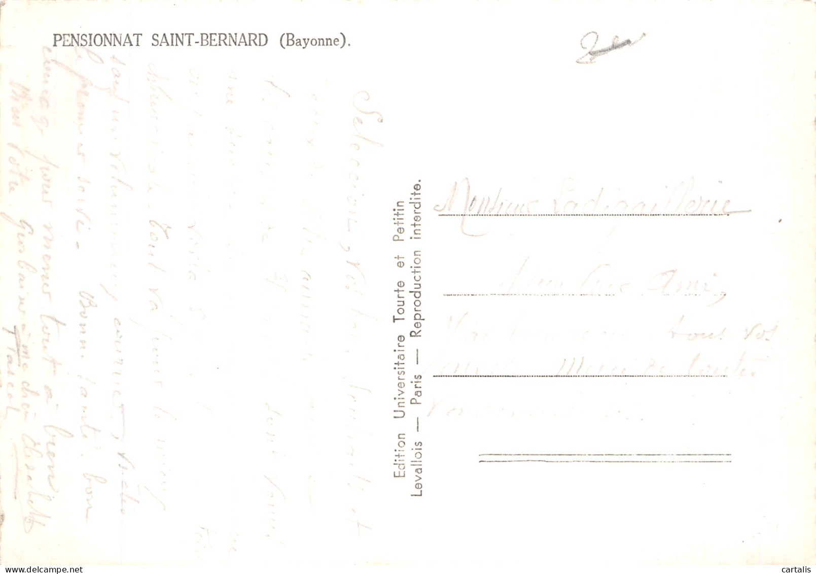 64-BAYONNE LE PENSIONNAT SAINT BERNARD-N° 4443-A/0379 - Bayonne