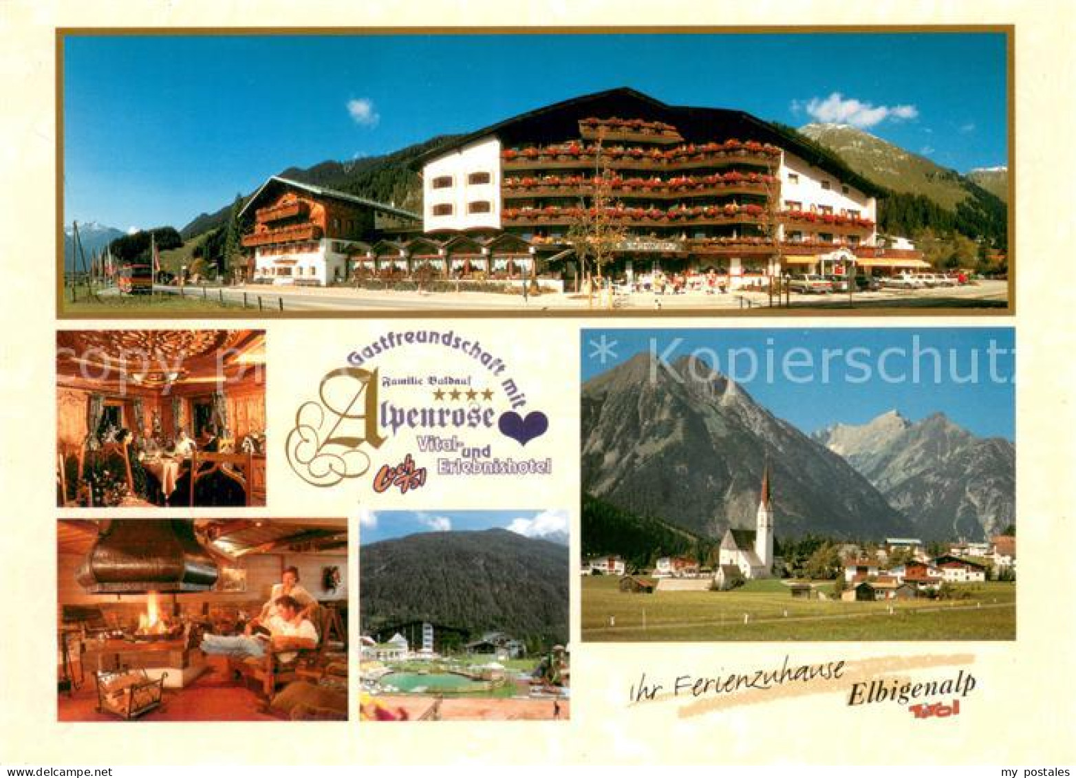 73677948 Elbigenalp Vitalhotel Alpenrose Zimmerbar Kaminhalle Baederanlage Panor - Sonstige & Ohne Zuordnung