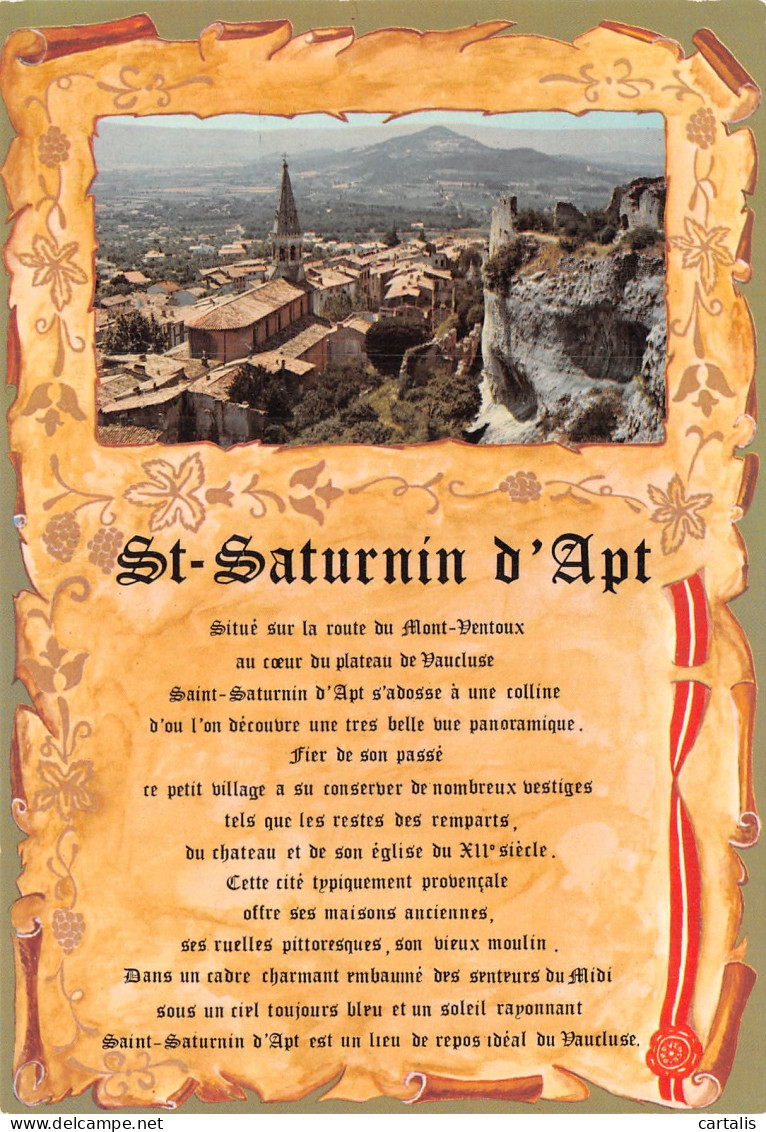 84-SAINT SATURNIN D APT-N° 4443-D/0387 - Sonstige & Ohne Zuordnung