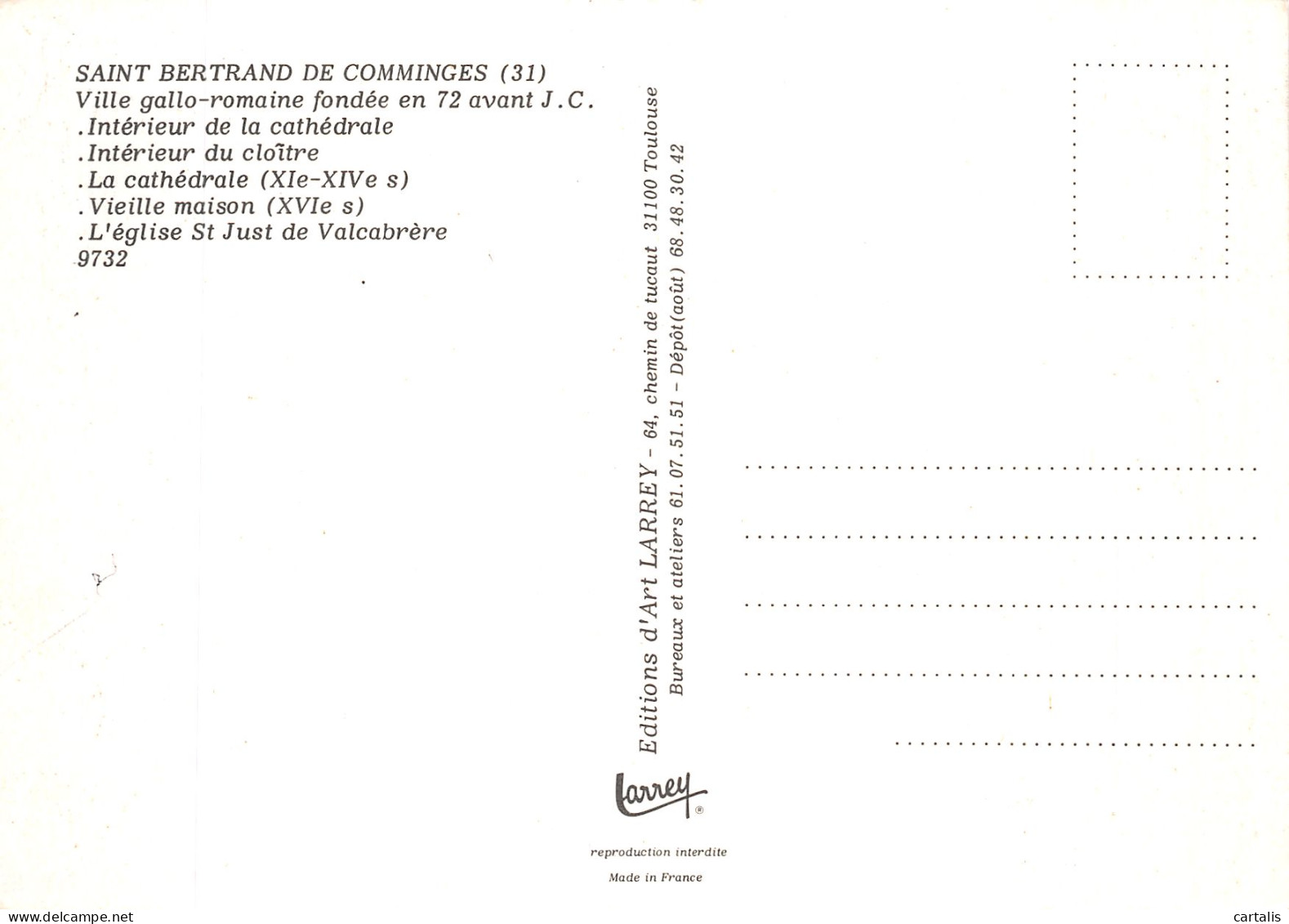 31-SAINT BERTRAND DE COMMINGES-N° 4444-C/0105 - Saint Bertrand De Comminges