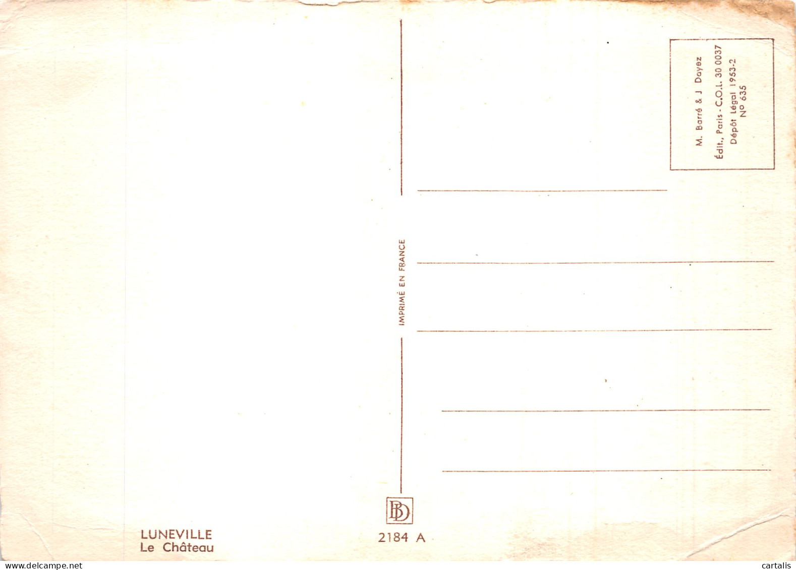 54-LUNEVILLE LE CHATEAU-N° 4444-C/0091 - Luneville