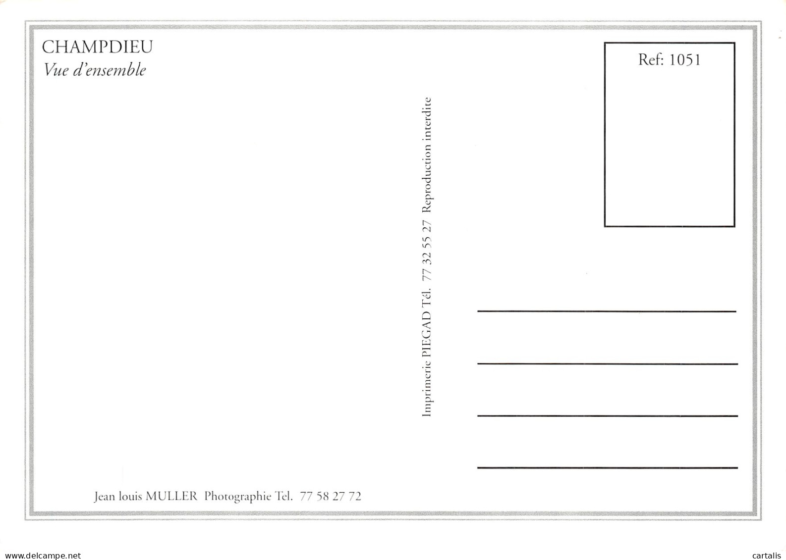 42-CHAMPDIEU-N° 4444-B/0059 - Other & Unclassified