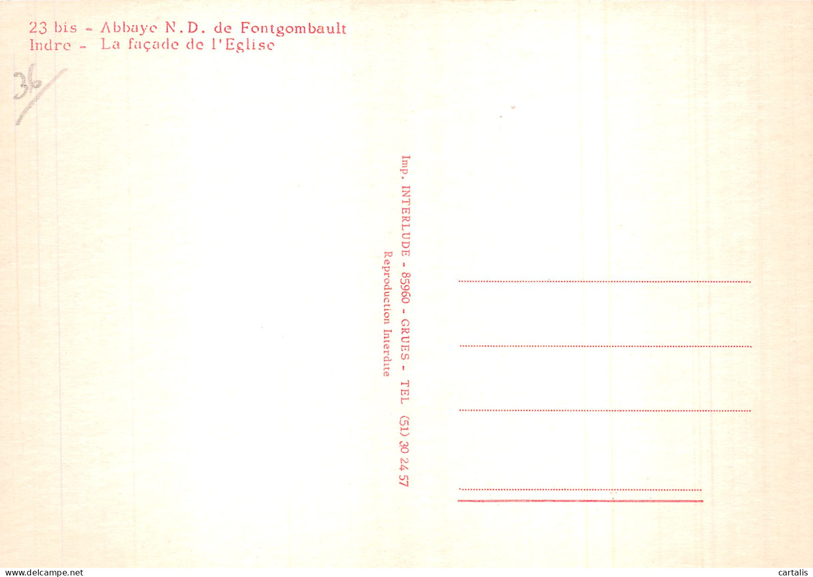 36-ABBAYE NOTRE DAME DE FONTGOMBAULT-N° 4444-A/0307 - Other & Unclassified