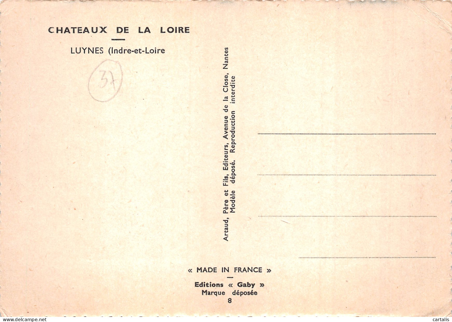 37-LUYNES LE CHATEAU-N° 4445-A/0309 - Luynes