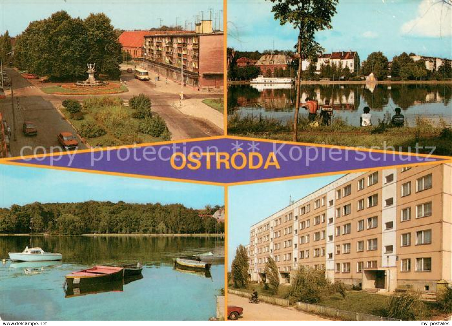 73677850 Ostroda Plac Tysiaclecia Widok Od Strony Jeziora Drweckiego Jezioro Drw - Poland
