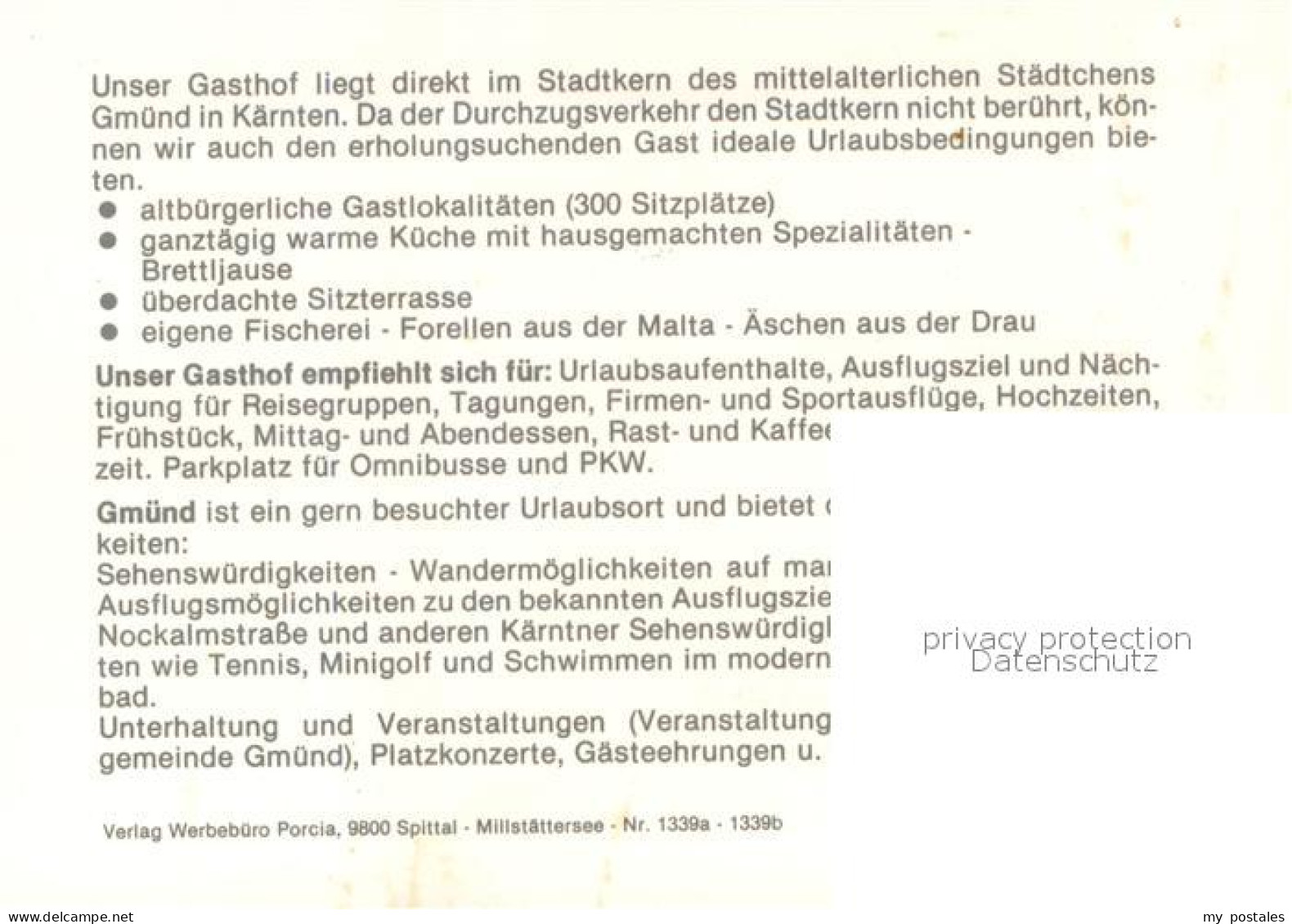 73677848 Gmuend Kaernten Gasthof Zur Post Gmuend Kaernten - Altri & Non Classificati