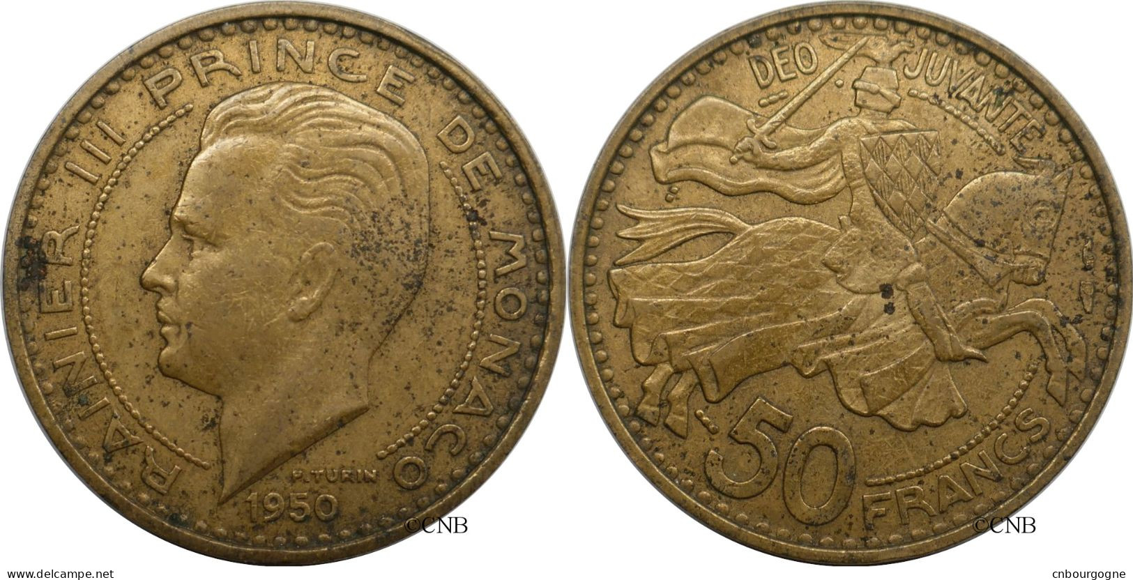 Monaco - Principauté - Rainier III - 50 Francs 1950 - TTB/XF45 - Mon6583 - 1949-1956 Francos Antiguos