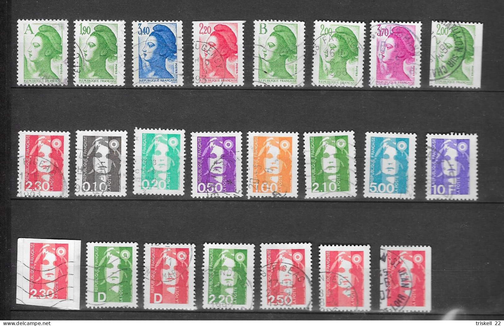 Marianne Oblitérés Tous Types Qté 142 - Entre 1536 & 3972  Cote 53,85€  (voir Descriptif) - Used Stamps