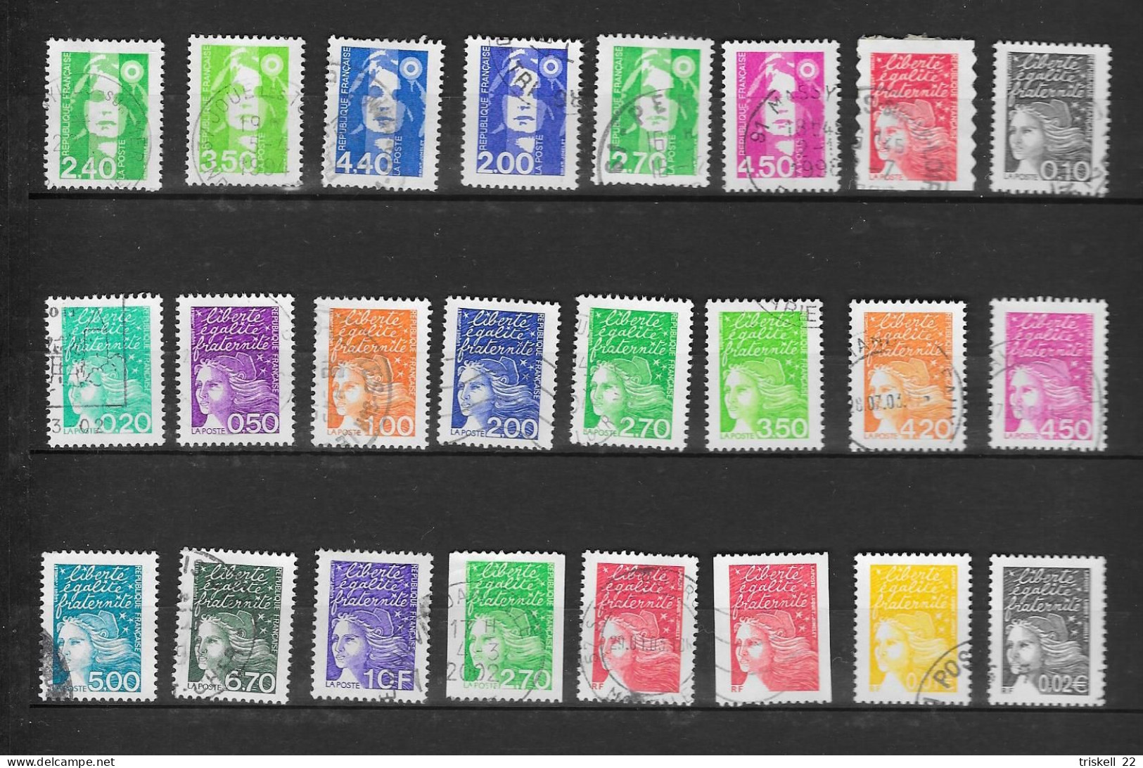 Marianne Oblitérés Tous Types Qté 142 - Entre 1536 & 3972  Cote 53,85€  (voir Descriptif) - Used Stamps