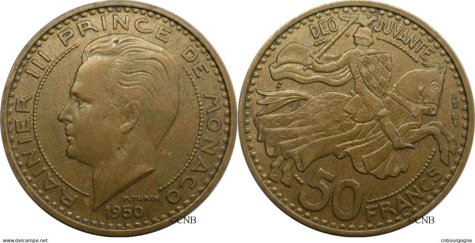 Monaco - Principauté - Rainier III - 50 Francs 1950 - TTB/XF45 - Mon6778 - 1949-1956 Anciens Francs