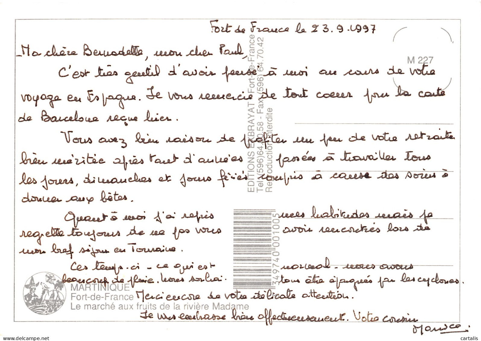972-MARTINIQUE FORT DE FRANCE-N° 4446-A/0091 - Altri & Non Classificati