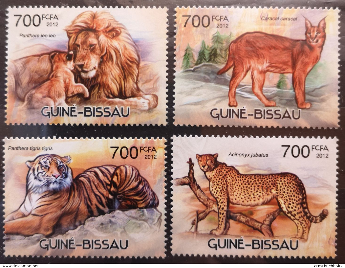 Guinea Bissau 2012 Großkatzen 4v** - Guinée-Bissau