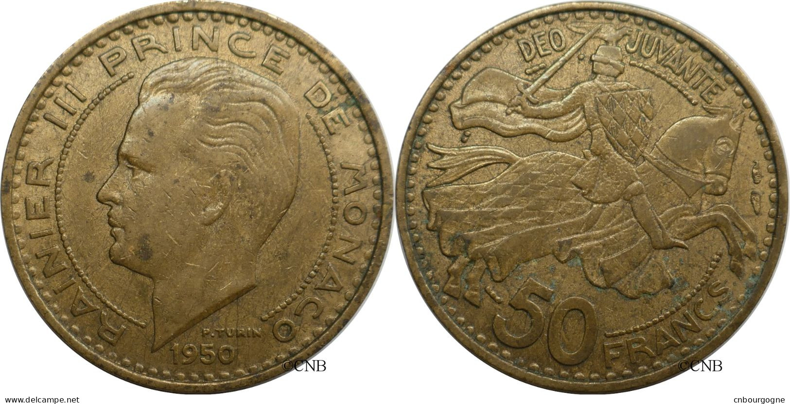Monaco - Principauté - Rainier III - 50 Francs 1950 - TTB/XF45 - Mon6779 - 1949-1956 Franchi Antichi
