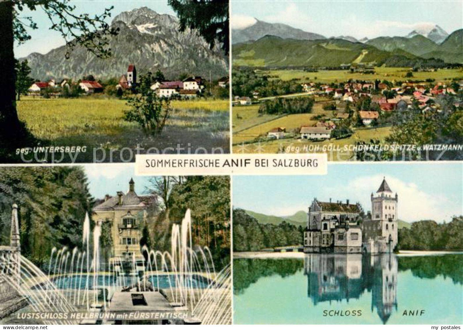 73677823 Anif Mit Untersberg Hoher Goell Schoenfeldspitze Watzmann Lustschloss H - Other & Unclassified