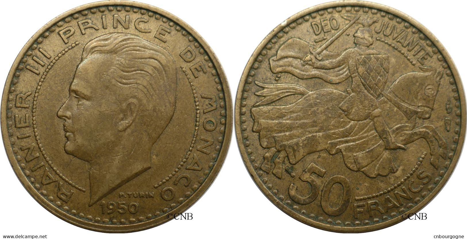 Monaco - Principauté - Rainier III - 50 Francs 1950 - TTB/XF45 - Mon6781 - 1949-1956 Anciens Francs