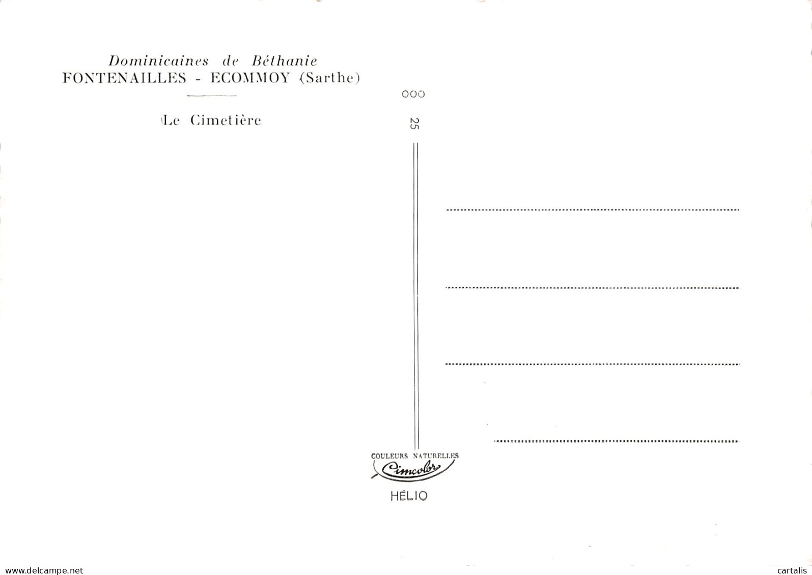 72-FONTENAILLES ECOMMOY-N° 4446-D/0025 - Andere & Zonder Classificatie